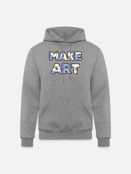 Make Art daisy - Champion Unisex Powerblend Hoodie - heather gray