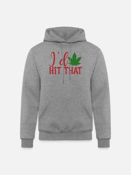 I d Hit That - Champion Unisex Powerblend Hoodie - heather gray