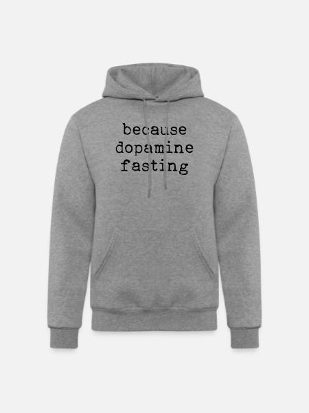 Because Dopamine Fasting - Champion Unisex Powerblend Hoodie - heather gray