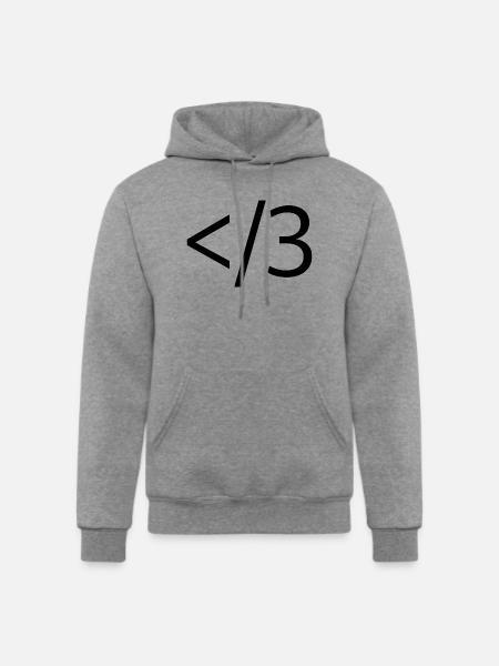 Broken Dark Heart - Champion Unisex Powerblend Hoodie - heather gray