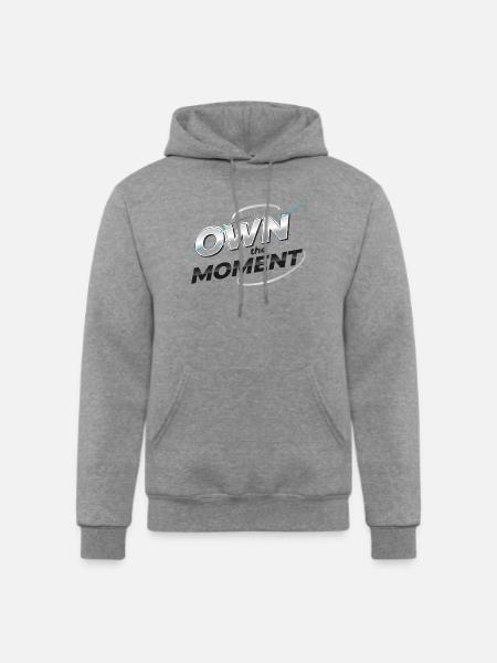 Own the Moment Metallic Logo - Champion Unisex Powerblend Hoodie - heather gray