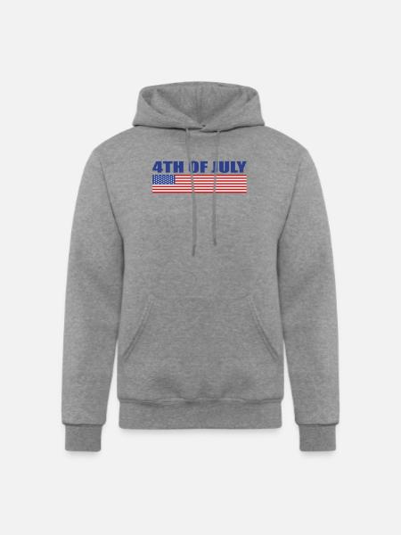 4Th Of July - Champion Unisex Powerblend Hoodie - heather gray