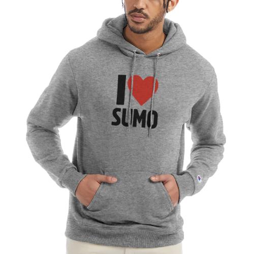 I Love Sumo – Bold Minimalist Sumo Wrestling Fan - Champion Unisex Powerblend Hoodie