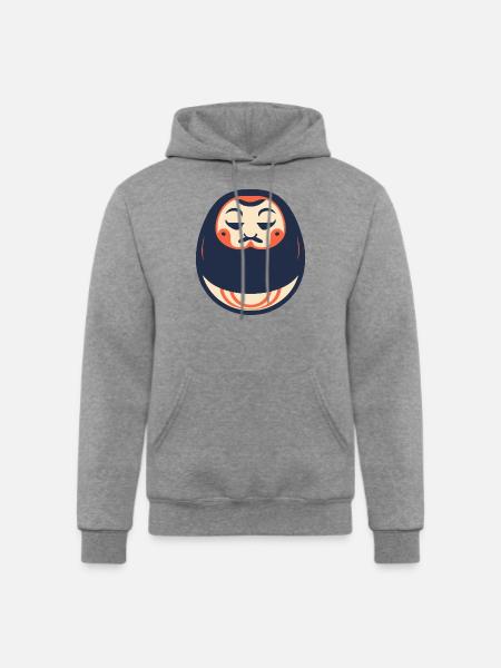 Daruma Doll - Champion Unisex Powerblend Hoodie - heather gray