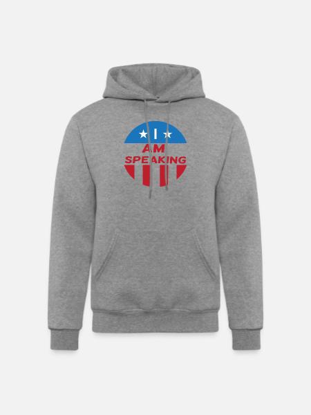 I Am Speaking - Champion Unisex Powerblend Hoodie - heather gray
