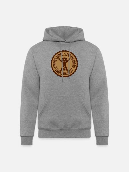 I pooped today quote - Champion Unisex Powerblend Hoodie - heather gray