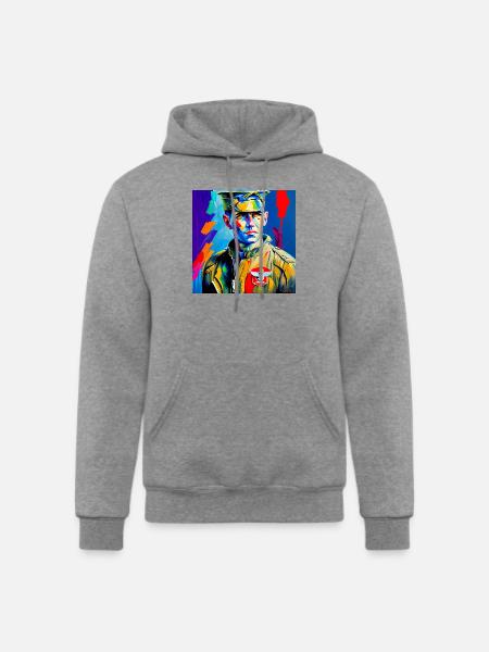 American Bomber Pilot - WW2 - Champion Unisex Powerblend Hoodie - heather gray