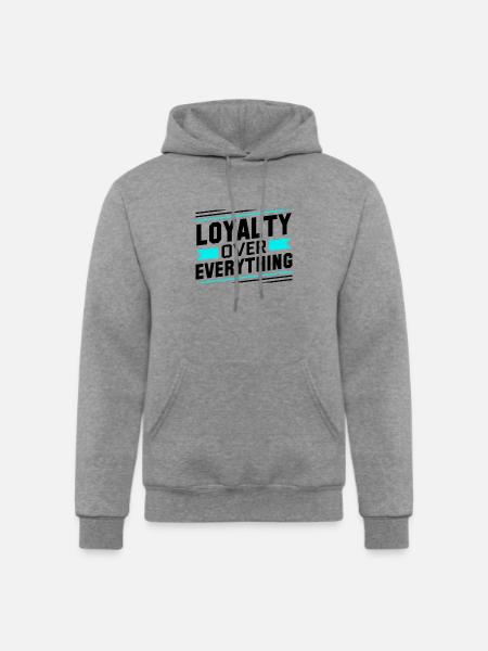 Loyalty Over Everything - Champion Unisex Powerblend Hoodie - heather gray