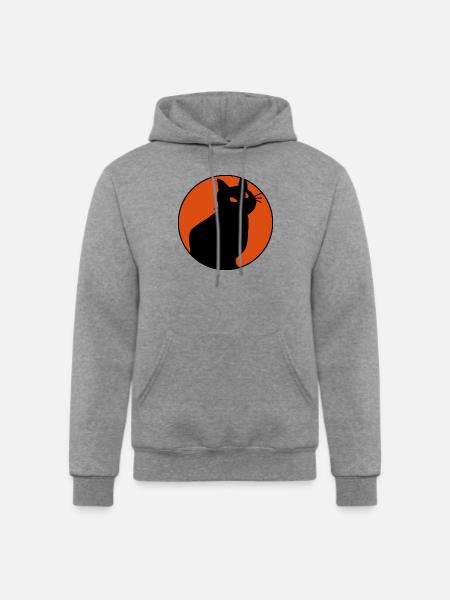 Black Cat 1 1 - Champion Unisex Powerblend Hoodie - heather gray