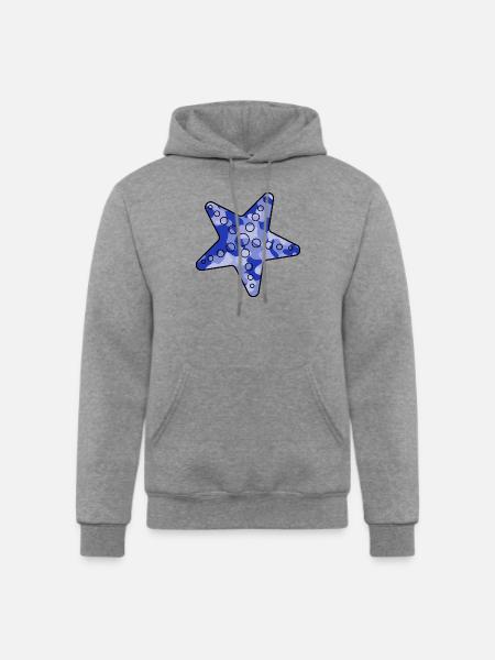 Starfish blue camo - Champion Unisex Powerblend Hoodie - heather gray