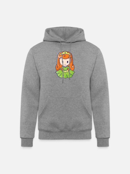Green dressed beautiful girl - Champion Unisex Powerblend Hoodie - heather gray