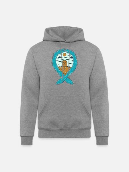 REST IN BEACH - Champion Unisex Powerblend Hoodie - heather gray