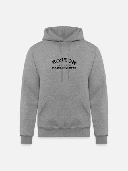 Boston Massachusetts - Champion Unisex Powerblend Hoodie - heather gray
