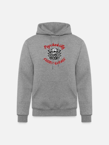 PsychoBilly Custom Garage - Champion Unisex Powerblend Hoodie - heather gray