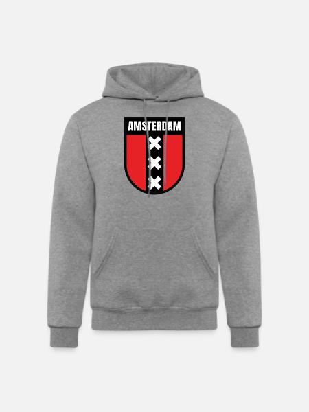 Amsterdam - Champion Unisex Powerblend Hoodie - heather gray