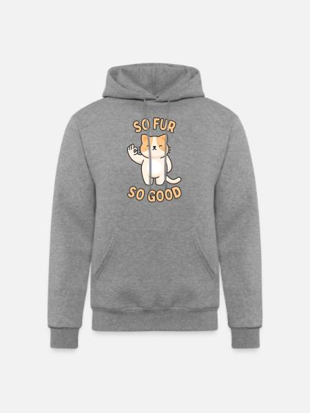 So Fur So Good - Champion Unisex Powerblend Hoodie - heather gray