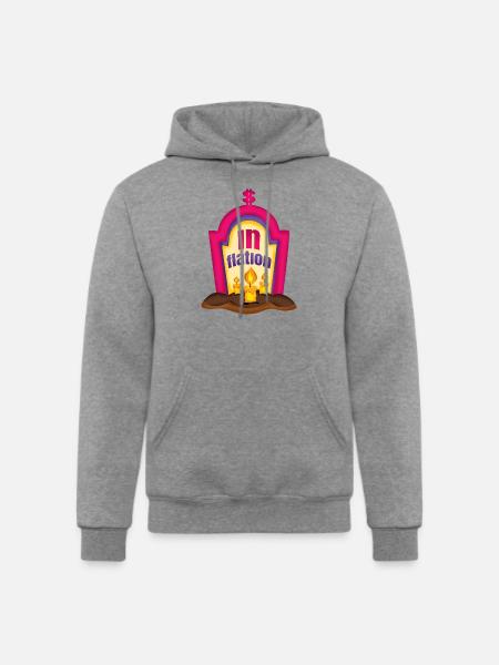 Halloween Inflation Grave - Champion Unisex Powerblend Hoodie - heather gray