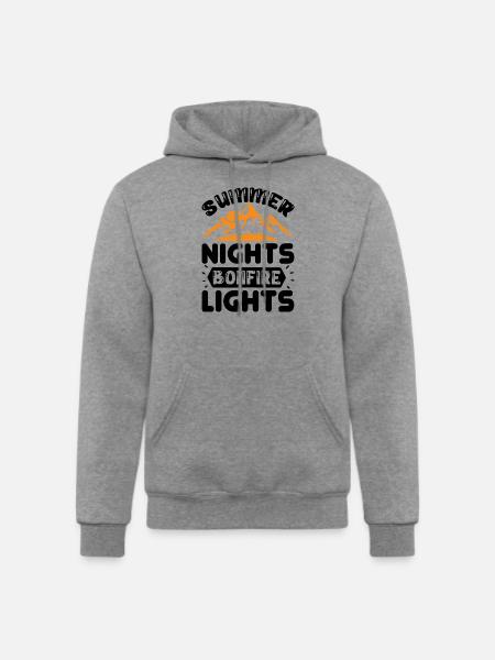 Summer nights bonfire lights - Champion Unisex Powerblend Hoodie - heather gray