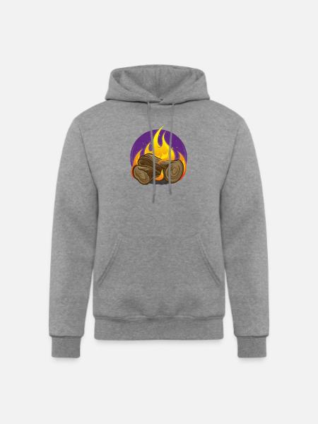 Bonfire - Champion Unisex Powerblend Hoodie - heather gray