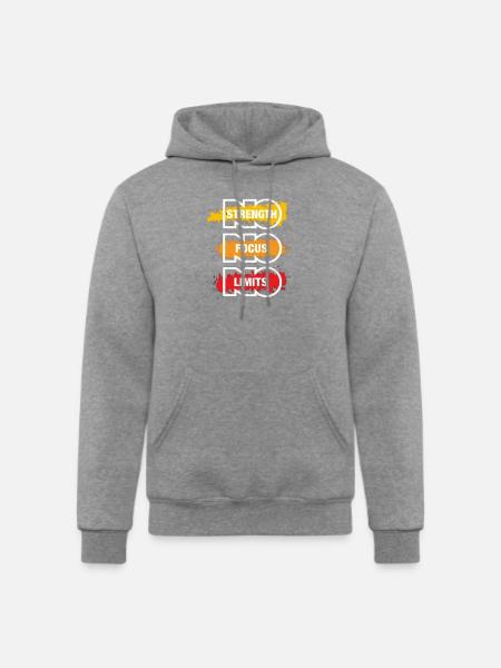 No Limits: Strength Focus - Champion Unisex Powerblend Hoodie - heather gray