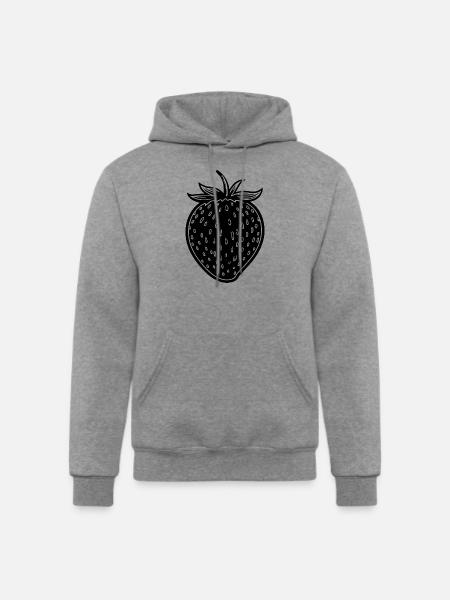Strawberry Fruit Berries - Champion Unisex Powerblend Hoodie - heather gray