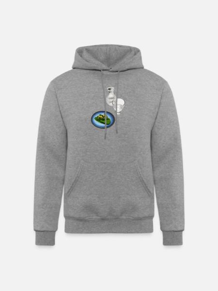 Sake with Spinach - Champion Unisex Powerblend Hoodie - heather gray
