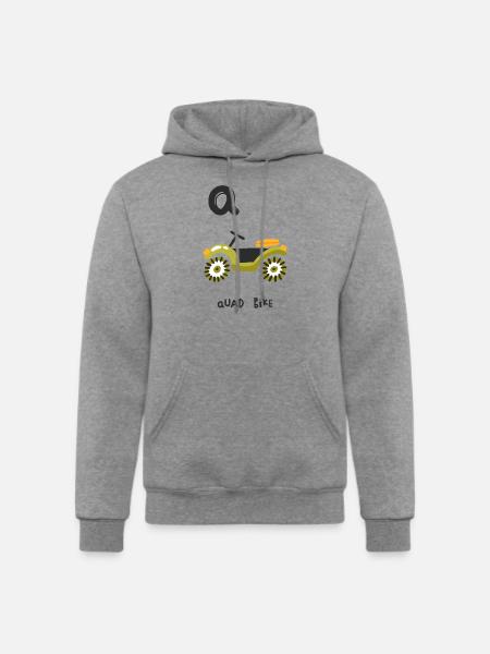 Q Is Quad Bike - Champion Unisex Powerblend Hoodie - heather gray