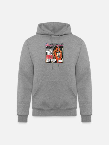 The Red Apple New York Post Zohran Mamdani  - Champion Unisex Powerblend Hoodie - heather gray