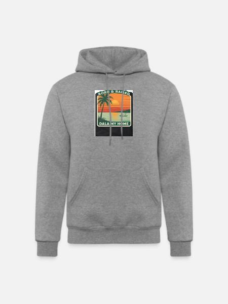 Born & Raised Dala My Home - Champion Unisex Powerblend Hoodie - heather gray