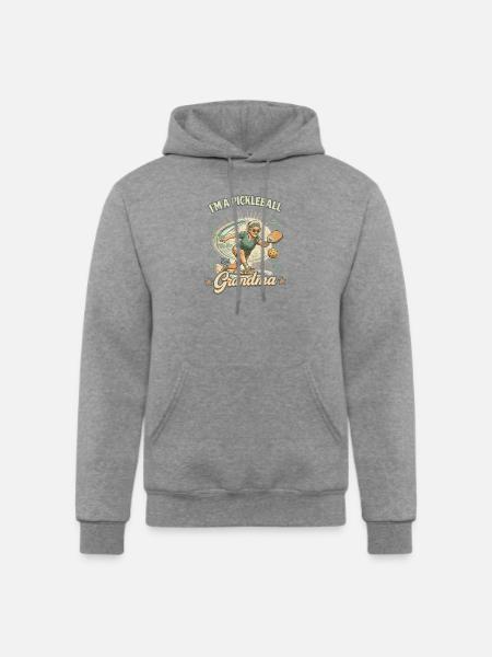 Pickleball Grandma Shirt - Champion Unisex Powerblend Hoodie - heather gray