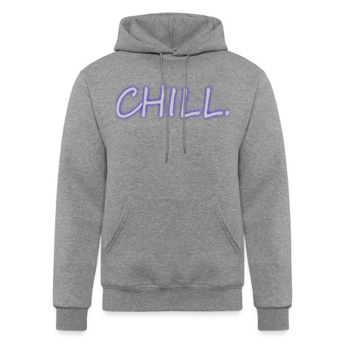 CHILL. Only Text Grey/Blue glow - Champion Unisex Powerblend Hoodie