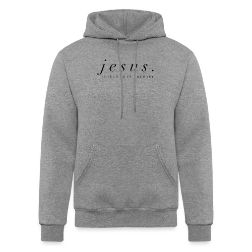Jesus Better than therapy design 2 in black - Champion Unisex Powerblend Hoodie