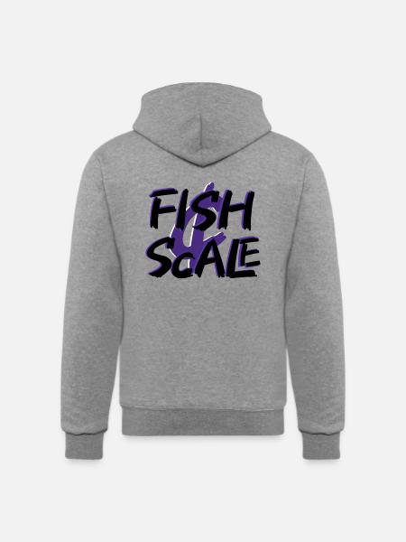 Purple Fish Sale Brush Art - Champion Unisex Powerblend Hoodie - heather gray