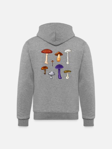 Poisonous Mushrooms - Champion Unisex Powerblend Hoodie - heather gray