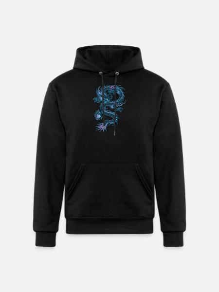 chinese dragon - Champion Unisex Powerblend Hoodie - black