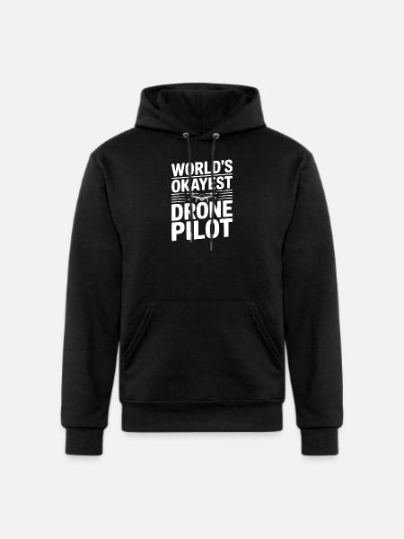 World's Okayest Drone Pilot - Champion Unisex Powerblend Hoodie - black