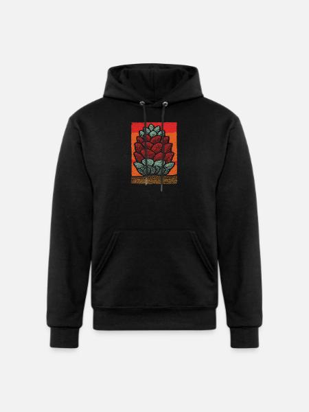 Stacked Pine Cone Pop Art - Champion Unisex Powerblend Hoodie - black