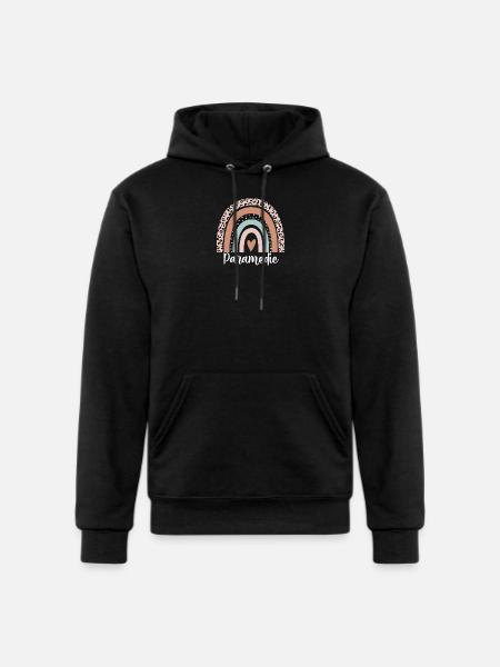 Paramedic Rainbow Leopard Funny Paramedic - Champion Unisex Powerblend Hoodie - black