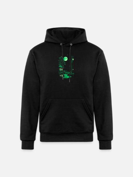 Moonlit Marina - Champion Unisex Powerblend Hoodie - black