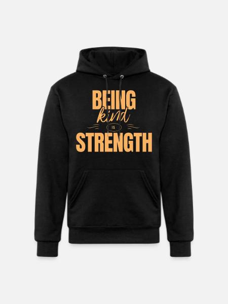 Being kind is strength - Champion Unisex Powerblend Hoodie - black