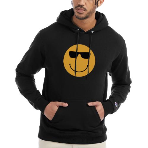 Orange Face with Sunglasses - Champion Unisex Powerblend Hoodie