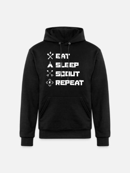 Eat Sleep Scout Repeat Scouting Hobby - Champion Unisex Powerblend Hoodie - black