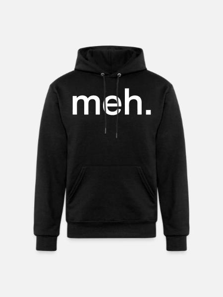 Pastel Meh Typography - Champion Unisex Powerblend Hoodie - black