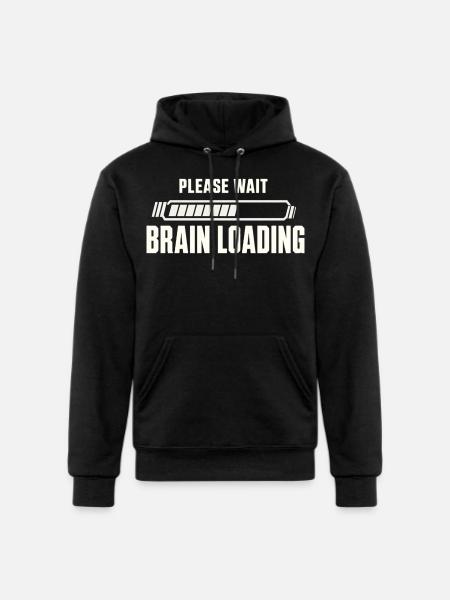 Brain Loading Please Wait - Champion Unisex Powerblend Hoodie - black