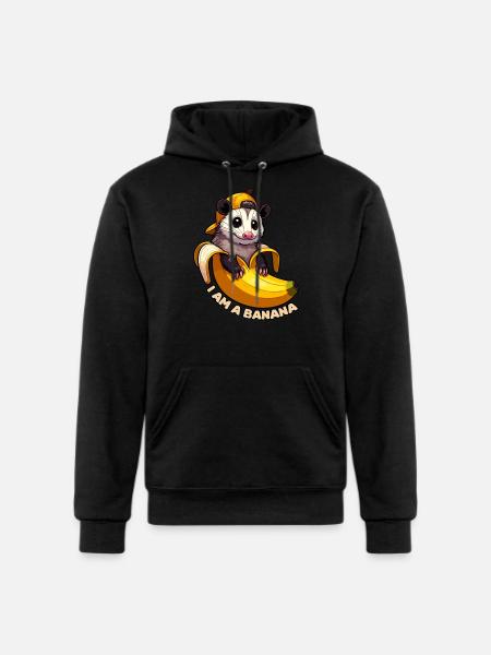 Adorable Banana Opossum - Champion Unisex Powerblend Hoodie - black
