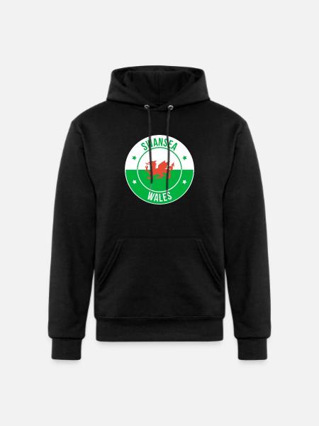 Dragon Crest Swansea Wales - Champion Unisex Powerblend Hoodie - black