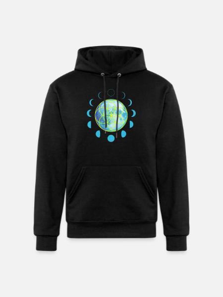 Seed of Life Moon - Champion Unisex Powerblend Hoodie - black