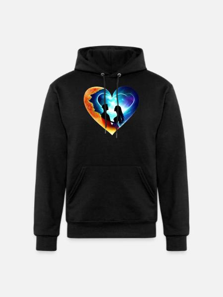 I Love You - Champion Unisex Powerblend Hoodie - black