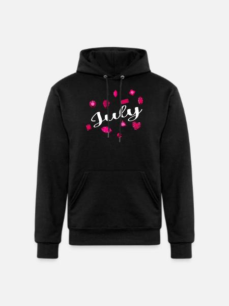 July Birthstone - Champion Unisex Powerblend Hoodie - black