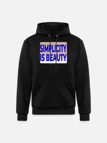 SIMPLICITY IS BEAUTY T-SHIRT - Champion Unisex Powerblend Hoodie - black